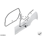 BMW Seal Rear Left Side Window - Genuine BMW 51767301745