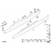 BMW Trim Grille Sill Right - Genuine BMW 51770432390