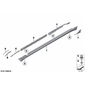BMW Retaining Strip Sill Rear Right - Genuine BMW 51777187104