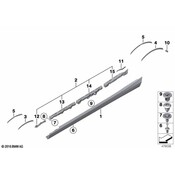 BMW Rocker Panel Bracket - Genuine BMW 51777349086