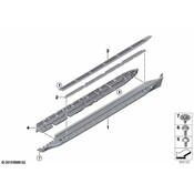 BMW Rocker Panel Molding Bracket - Genuine BMW 51777441076