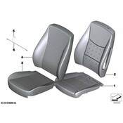 BMW Seat Back Cover - Genuine BMW 52107255655