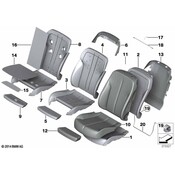 BMW Seat Back Cover - Genuine BMW 52107280651