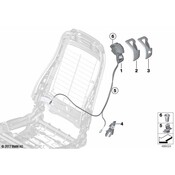 BMW Folding Seat Latch Release Handle - Genuine BMW 52107315573