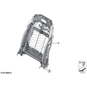 BMW Seat Back Frame - Genuine BMW 52107329916