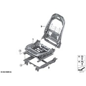 BMW Seat Back Frame - Genuine BMW 52107496838