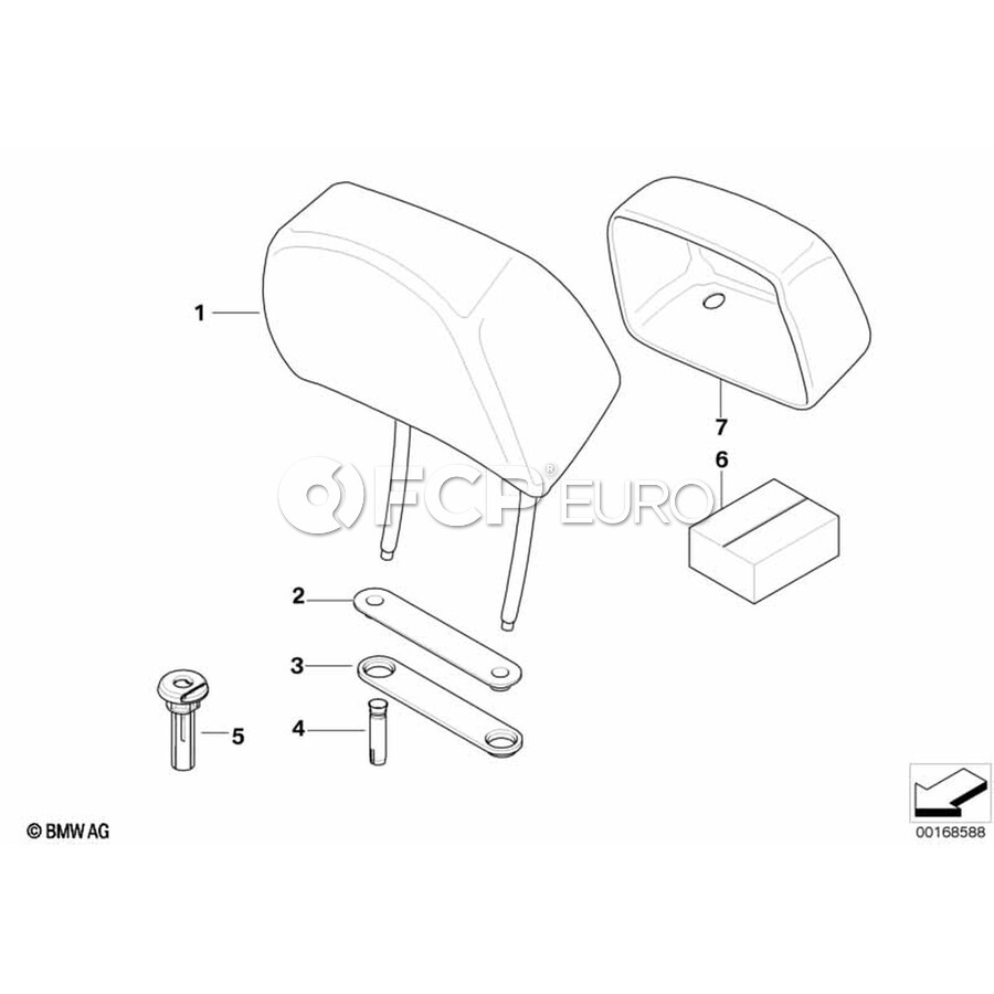 BMW Headrest - Genuine BMW 52109143875 | FCP Euro
