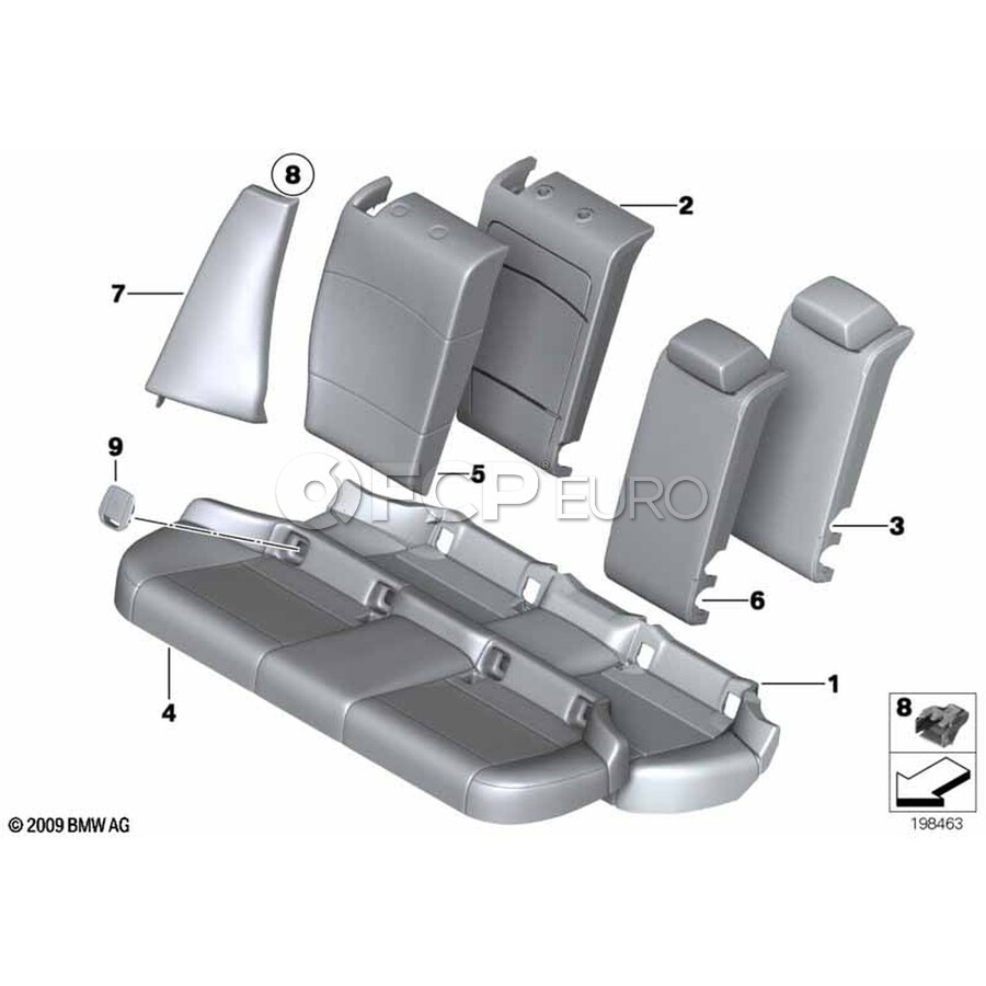 BMW Seat Back Cushion - Genuine BMW 52202992071 | FCP Euro