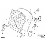 Mini Seat Back Frame Bracket - Genuine Mini 52207051163