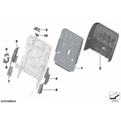 BMW Seat Belt Retractor Cover - Genuine BMW 52207242119
