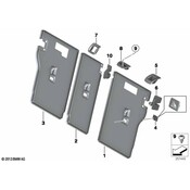 BMW Seat Back Panel - Genuine BMW 52207306151
