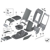 BMW Seat Armrest Base - Genuine BMW 52207440532
