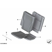 BMW Seat Back Cover - Genuine BMW 52307353554