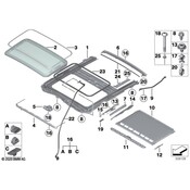 BMW Sunroof Drip Rail - Genuine BMW 54107266213