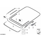 BMW Sunroof Wind Deflector - Genuine BMW 54107409142