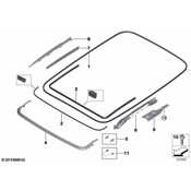 BMW Sunroof Glass Seal - Genuine BMW 54107409144