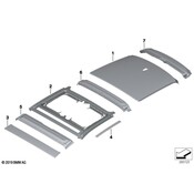 BMW Trim Roof Frame Left - Genuine BMW 54109466727