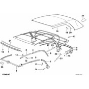 BMW Convertible Top Body Gasket - Genuine BMW 54318135273