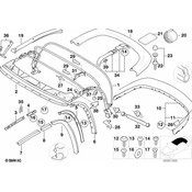 BMW Right Center Window Guide - Genuine BMW 54318397660
