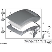 BMW Convertible Top Tonneau Cover - Genuine BMW 54345A05DE9