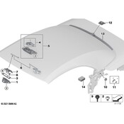 BMW Convertible Top Latch - Genuine BMW 54345A05E09