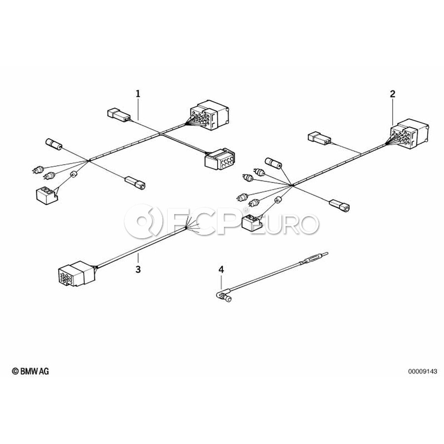 BMW Adapter Tubing F Stereo And Hifi System - Genuine BMW 61128350745 ...