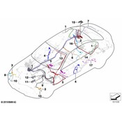 BMW Repair Cable Up Front Sensor - Genuine BMW 61129335591