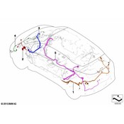 BMW Repair Cable Rear - Genuine BMW 61129355990