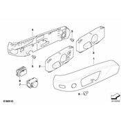BMW Switch Seat Adjusting Front Right - Genuine BMW 61316936978