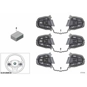 BMW Steering Wheel Radio Controls - Genuine BMW 61317854189