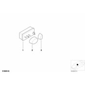 BMW Button F Front Seat Adjustment - Genuine BMW 61318382297