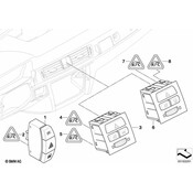 BMW Hazard Flasher Switch - Genuine BMW 61319132423