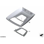 BMW Trim Alcantara Switch Cluster Roof (Anthrazit) - Genuine BMW 61319201459