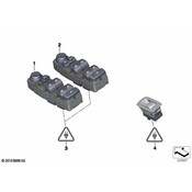 BMW Door Window Switch - Genuine BMW 61319234704