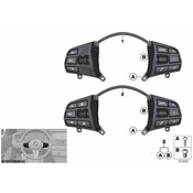 BMW Switch Multifunct. Steering Wheel (Set) - Genuine BMW 61319261859