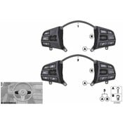 BMW Switch Multifunct.Steering Wheel Sport (Set) - Genuine BMW 61319261861