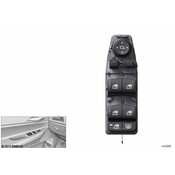 BMW Door Window Switch - Genuine BMW 61319382503