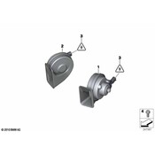 BMW Fanfare Horn Low Tone Electronic - Genuine BMW 61337300152