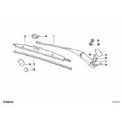 BMW Windshield Wiper Arm - Genuine BMW 61611384873