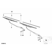 Windshield Wiper Blade Set - Genuine BMW 61619069196