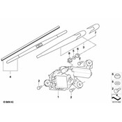 BMW Rubber Grommet For Rear-Window Wiper - Genuine BMW 61623401216