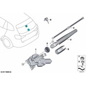 BMW Back Glass Wiper Arm Grommet - Genuine BMW 61627407271