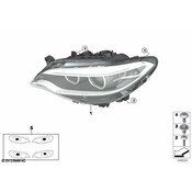 BMW Bi-Xenon Headlight Left - Genuine BMW 63117388931