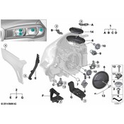 BMW Set Holder Headlight Right - Genuine BMW 63117395524