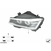 BMW Ahl-Xenon Headlight Left - Genuine BMW 63117401141