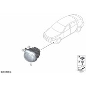 BMW Headlight Dynamic Light Spot Left - Genuine BMW 63117494841