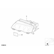 BMW Halogen Headlight Assembly Left - Genuine BMW 63126904279