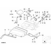 BMW Covering Cap Low Beam Right (Zkw) - Genuine BMW 63127179830