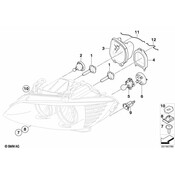 BMW Covering Cap High Beam Left (Zkw) - Genuine BMW 63127238826