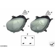 MINI Headlight - Genuine MINI 63129801033